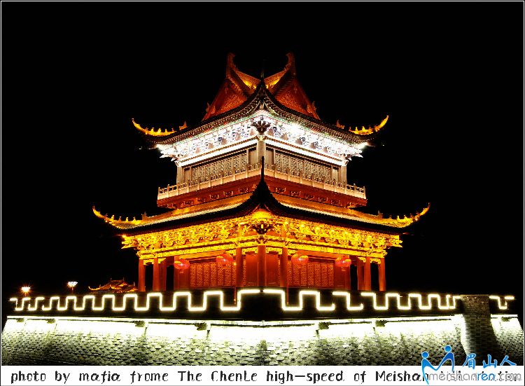 学拍 眉山收费站夜景
